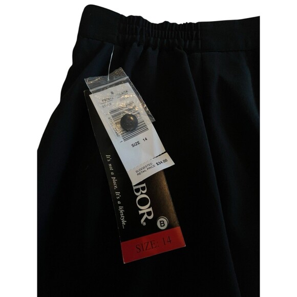 Vintage Sag Harbor Skirt Womens Size 14 NEW Black Knee Length Lined Zip Up NWT - Picture 3 of 9